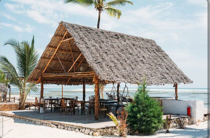 Interior view of makuti roof showing natural cooling
