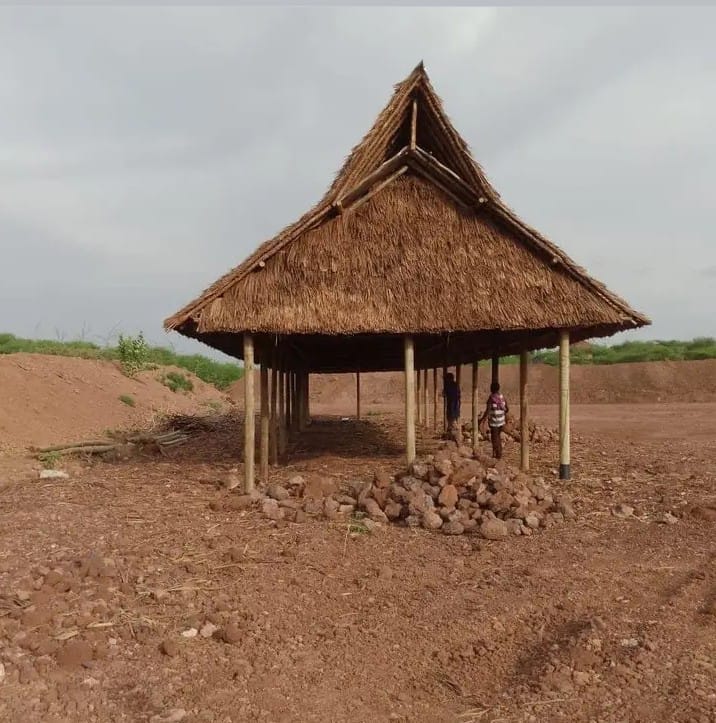 Before and after makuti roof renovation